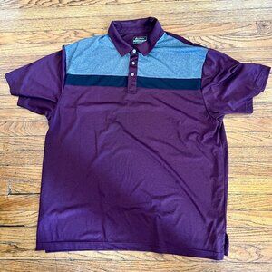 Ben Hogan Men's Performance Golf Polo (Dark Purple, XXL)